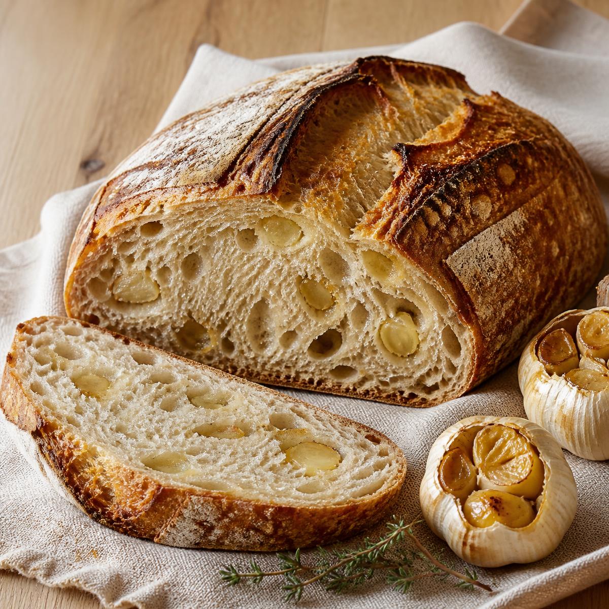 Roasted Garlic Sourdough